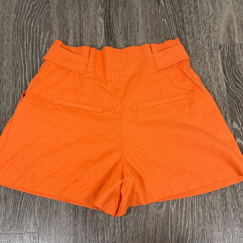 Veronica Beard Bexley Orange Dickey and Franzi Linen Short Set - Picture 15 of 16